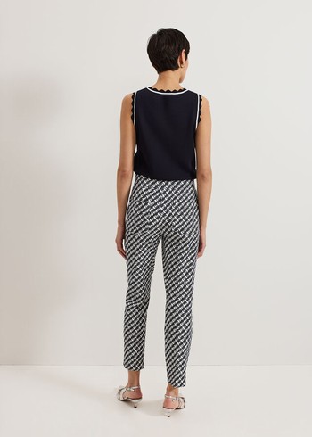 Phase Eight Carmella Trousers Navy/White Australia | NB4617098